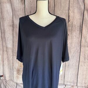 Zella Navy Eclipse  V-Neck Short Sleeve Tee